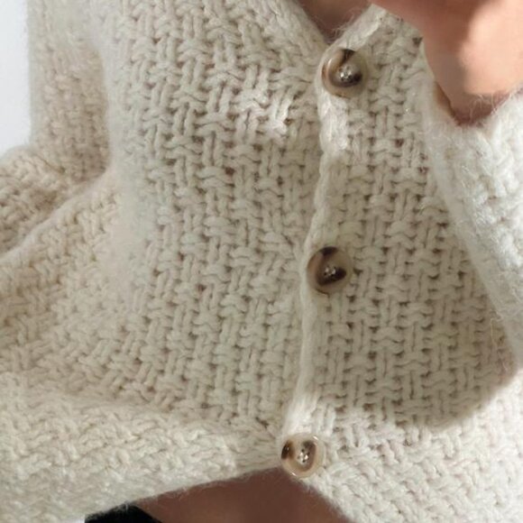 NWT ZARA STRUCTURED KNIT CARDIGAN S, L, M - Picture 6 of 9